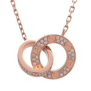 Cartier Love Interlocking Pave 18K Rose Gold and Diamonds
